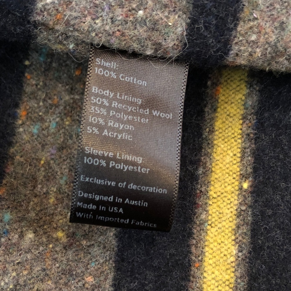 Flint and Tinder Wool Lined Waxed Trucker Jacket - Picture 10 of 12